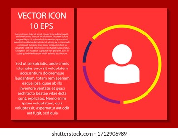 Human vector icon , lorem ipsum Flat design