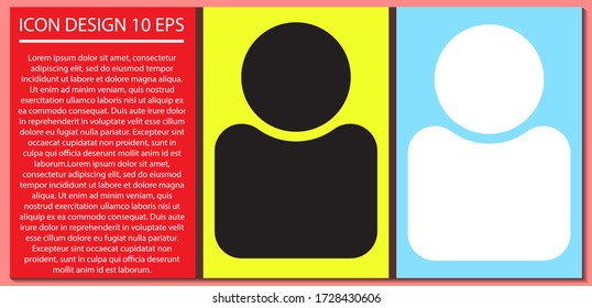 Human vector icon , lorem ipsum Flat design