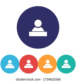 Human vector icon , lorem ipsum Flat design