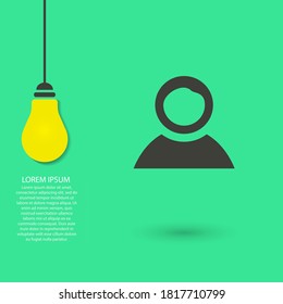 Human  vector icon , lorem ipsum Flat design
