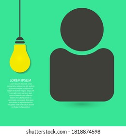 Human vector icon , lorem ipsum Flat design