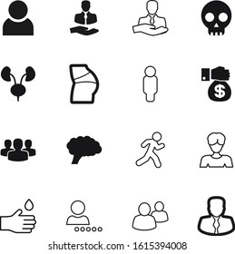 human vector icon set such as: hair, administrator, activity, mind, lady, give, dead, danger, cartoon, circle, log, toxic, tie, child, water, checkmark, butt, running, set, creativity, cash