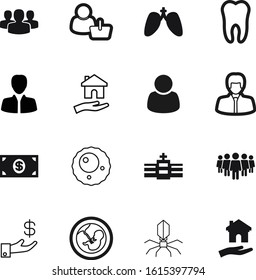 human vector icon set such as: lines, toothache, exterior, paper, invest, microbiology, tax, leader, research, microscopic, disease, micro, ovum, dentist, fertilization, stretcher, virus, development