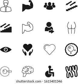 human vector icon set such as: close-up, child, style, eyeball, ovary, model, intelligence, education, back, object, website, microscopic, keratinocyte, community, vision, ovum, teamwork, disabled
