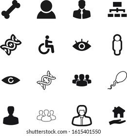 human vector icon set such as: reproduction, eyeball, leadership, procreation, healthy, hair, conception, new, light, see, graph, wheelchair, construction, tree, street, diagram, image, accessibility