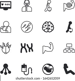 human vector icon set such as: telomeres, light, infertility, professor, pictogram, fertilize, smart, hurt, birth, learning, broken, abortion, fracture, evolution, bandage, uterus, embryo, birthday