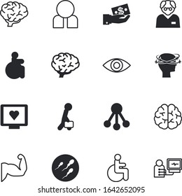 human vector icon set such as: search, building, dollar, internet, banking, semen, examination, illness, pain, emblem, eyeball, thin, diagnostics, organization, abstract, bag, bicep, scientist