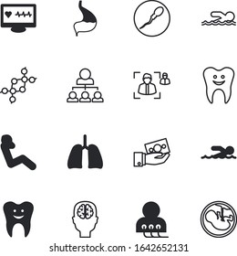 human vector icon set such as: study, reach, magnet, internal, think, lungs, procedure, spiral, pictogram, employer, energy, evolution, tumor, chromosome, woman, payment, biotechnology, sports