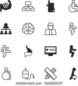 human vector icon set such as: services, heartbeat, creative, handsome, square, chronic, procedure, hairstyle, desktop, bodybuilder, old, internal, collection, problem, examination, strength