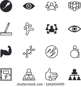 human vector icon set such as: rocking, chemistry, activity, accessibility, bone, right, broke, building, energy, bright, potential, businesman, politician, pain, career, gene, arms, biology
