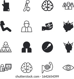 human vector icon set such as: process, screen, page, designer, intuition, want, pointer, pointing, busy, ache, you, finger, profile, eyeball, project, power, currency, knowledge, left, cash, stretch