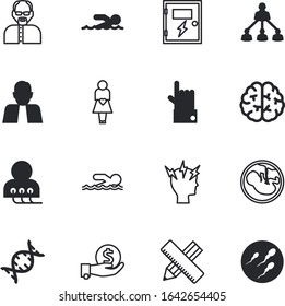 human vector icon set such as: diabetes, holding, line, glasses, stress, molecular, education, think, monitor, cute, womb, hairstyle, old, creative, pain, evolution, circle, gene, system, maternity