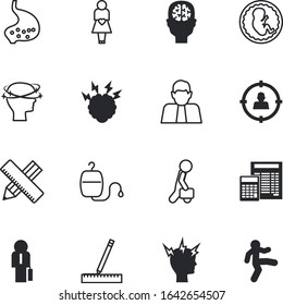 Symbolsatz für die menschliche Vektorillustration wie: berechnen, Bart, Transfusion, Sport, Anzahl, Geburt, Geschick, inneren, fetus, Säure, Wissen, schön, Mutterschaft, Figur, abstrakt, Yoga, süß, schlau, embryo