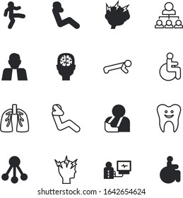 human vector icon set such as: hairstyle, collection, migraine, old, fashion, insurance, happy, mouth, headache, style, glasses, square, diagnostics, intuition, cast, worry, hygiene, oral, frontal