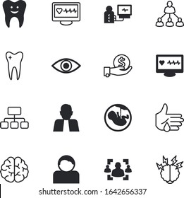 human vector icon set such as: system, salary, organ, bleeding, finger, uterus, employer, illness, cast, loan, birthday, information, abortion, button, eyeball, hairstyle, circle, thumb, square
