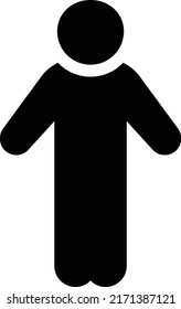 ilustración del vector humano en un fondo transparente. Símbolos de calidad superior. Iconos vectoriales de glifos para diseño de conceptos y gráficos. 

