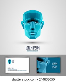 human vector logo design template. head or robot icon.