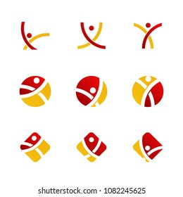 Human vector logo icon illustration
