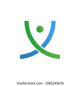 Human vector logo icon illustration
