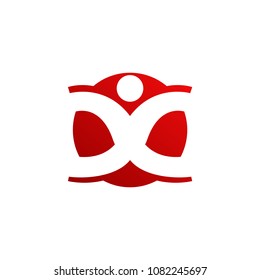 Human vector logo icon illustration
