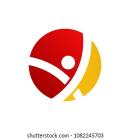 Human vector logo icon illustration

