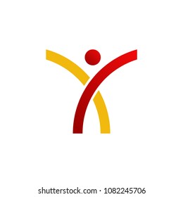 Human vector logo icon illustration
