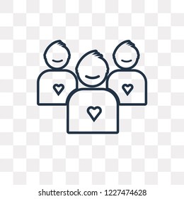 Human vector outline icon isolated on transparent background, high quality linear Human transparency concept can be used web and mobile