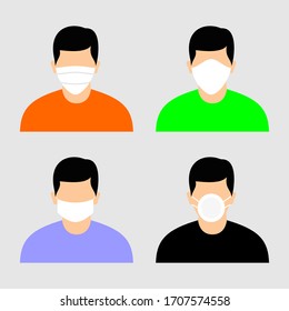 human vectors use various kinds of masks to prevent corona viruses