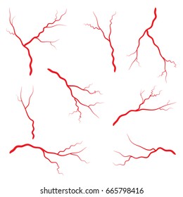 Human vein, vessel set vector symbol icon design. Beautiful illustration isolated on white background