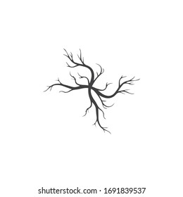 Human Veins, Red Blood Vessels Design And Arteries Vector Illustration Isolated