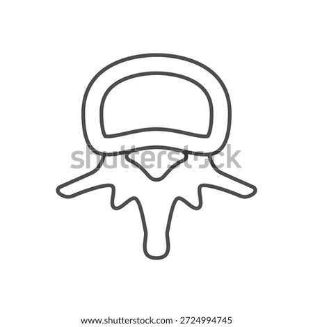 Human vertebra line outline icon