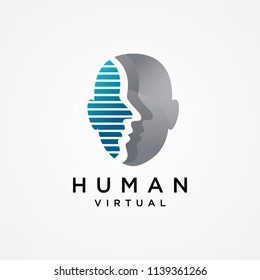 Human virtual logo template