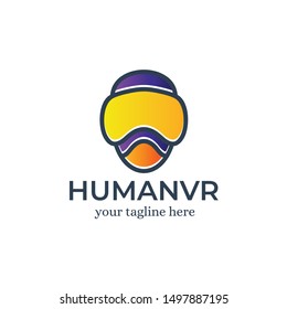 Human Virtual Realty Logo Design Template Inspiration - Vector