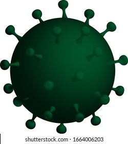 human virus or bacteria closely isolated on transparent background