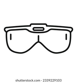 Human vr glasses icon outline vector. Virtual reality. Digital video