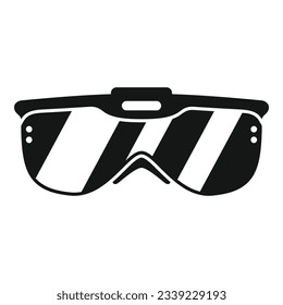 Icono de gafas de vr humano simple vector. Realidad virtual. Vídeo digital