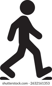 human walk icon symbol on white background 