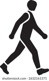human walk icon symbol on white background 