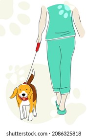 menschlicher Gabeldorsch, Hundewanderung