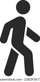 Human walking icon vector | pedestrian symbol | walk sign