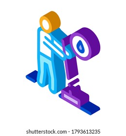 Human Washing Icon Vector. Isometric Human Washing sign. color isolated symbol illustration