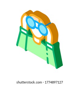 Human Watching Binocular Icon Thin Line Vector. Man Looking In Equipment For Watch Flying Bird, Ornithologist sign. color isolated symbol illustration