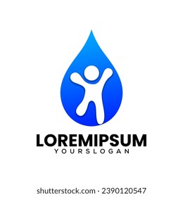 Logo-Design des menschlichen Wassers