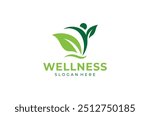 
Human Wellness flat Logo Design. Human leaf logo design. Healthy Leaf, Natural Leaf, People Wellness Modern Logo, Health care Logo Design