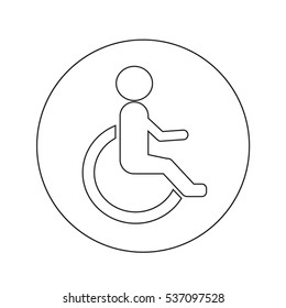 Human wheelchair Disabled icon