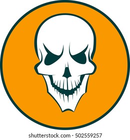 Human white skull