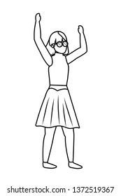 human woman body cartoon