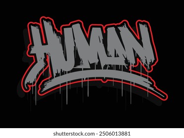 HUMAN Wort Graffiti Stil Design