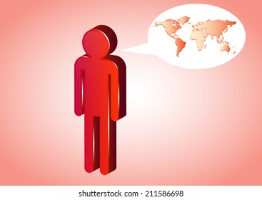 Human World Figure - vector 