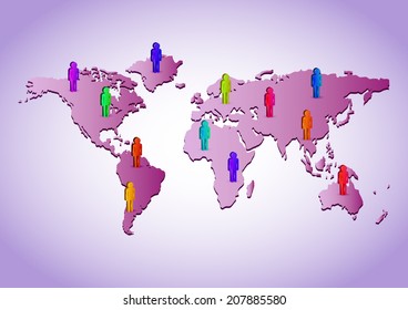 Human World Figures - vector 